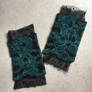 Black Lace Wrist Cuffs